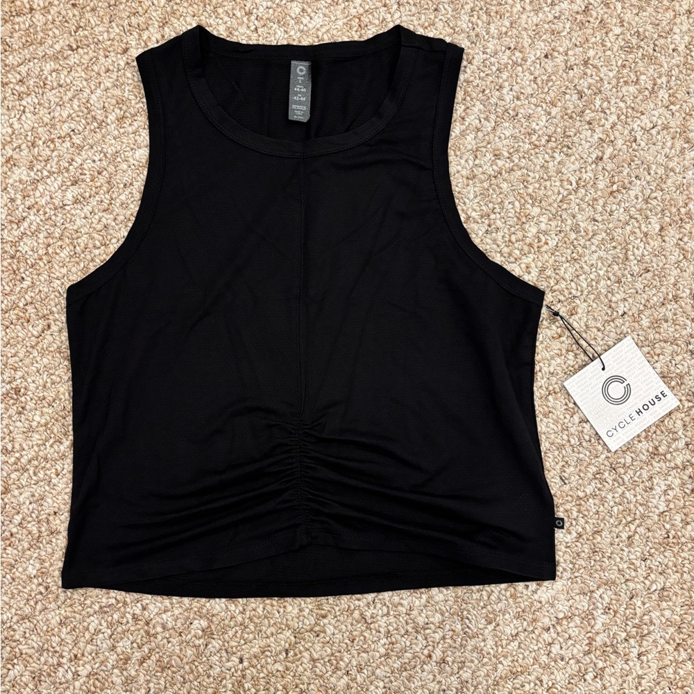 Black Cropped Tank Top